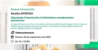 Nueva formación AFEPADI para asociados: Etiquetado, Presentación y Publicidad en Complementos Alimenticios