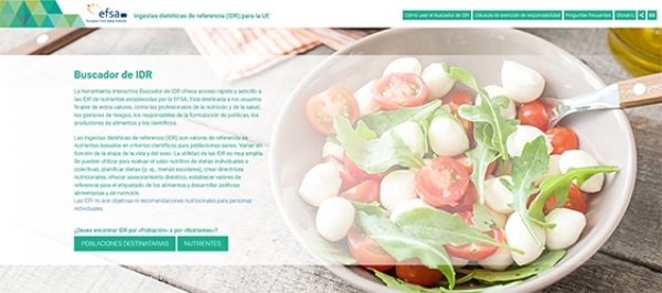 Los valores dietéticos de referencia (VDR) ya se pueden consultar online con la nueva plataforma de la EFSA